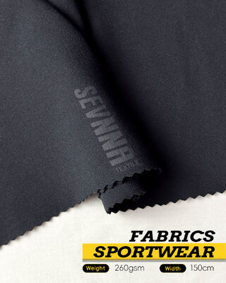 Ткань для йоги плотностью 260 г/м² с растяжением, защитой от запаха и переработанным полиэстером и спандексом для спортивной одежды