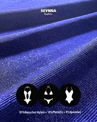 Переработанная ткань для купальников шириной 145 см с однотонным рисунком для экологичных купальников