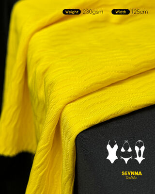 Премиальная текстурированная купальная ткань из 85% переработанного полиэстера + 15% спандекса, ширина 125 см и высокая долговечность для купальных костюмов