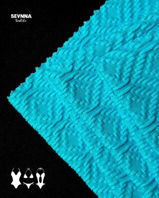 Текстурированная ткань для купальников UPF 50+ с высокой устойчивостью к хлору и 93% переработанного нейлона для прочных купальников