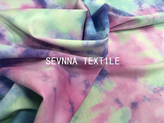 Связь покрасила свободную Cuttable Stretchy ткань носки йоги 230GSM