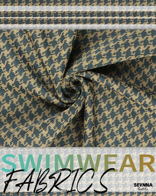 Quick Drying Textured Swim Fabric with 370gsm Weight and 135cm Width for High-Performance Swimwear