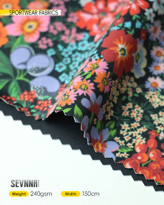 Водоотталкивающая велосипедная ткань с 45% полиэстера + 35% нейлона + 20% спандекса и плотностью 240 г/м² для велоодежды