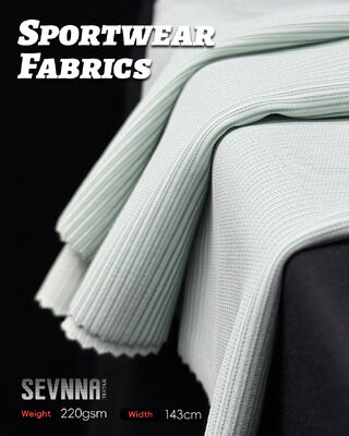 Дышащая влагоотводящая ткань для йоги с растяжением, антизапахом и круговым вязанием для спортивной одежды