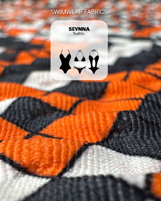 Ткань для плавания с высокой цветостойкостью с защитой от солнца UPF 50+ и 95% переработанного нейлона